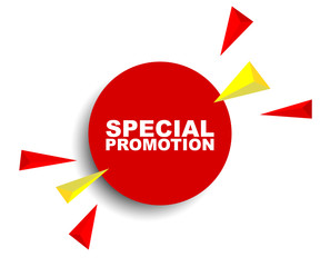 red vector banner special promotion