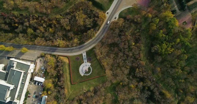Aerial view of cityscape in Kropivnitskiy. Former name Kirovograd. Aerial view of part of the Fortress of Saint Elizabeth.