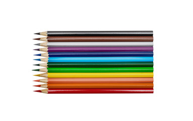 Color Pencils. Isolated on white.