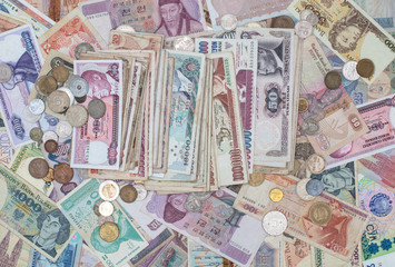 Money background, Closeup money collection