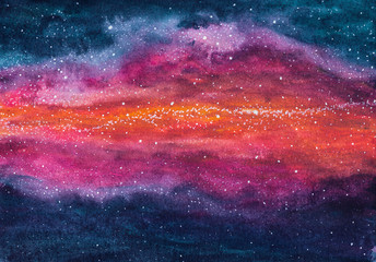 Open space in watercolor abstract background