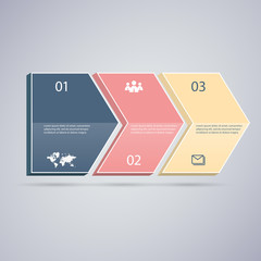 Infographic 3D arrows vector