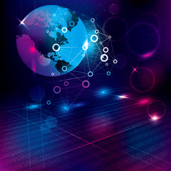 Global communication concept. Abstract technology background.
