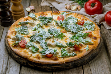 Pizza Caesar on plate