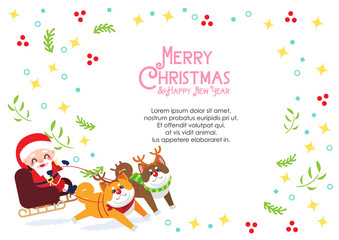 Obraz na płótnie Canvas merry christmas card decoration vector