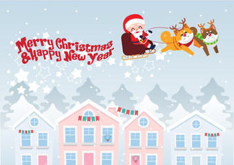 Fototapeta na wymiar merry christmas card decoration vector