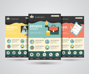 Flat modern design template for digital marketing, start up, planning, seo, analysis. Flat vector illustration for websites and mobile applications