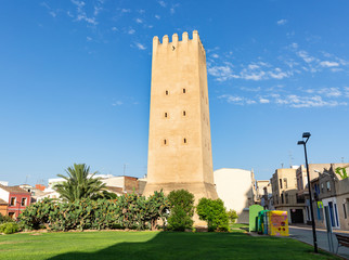 Fototapeta na wymiar Tower of Racef in Almusafes town, province of Valencia, Spain