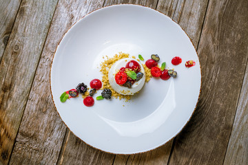 Panna cotta with fresh berries