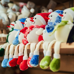 New Year. Christmas. Toys snowmen