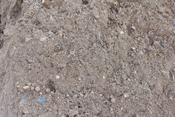 pile of sand with gravel, PGS, mixture for construction