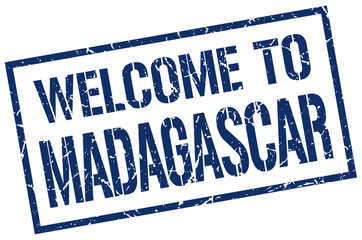 welcome to Madagascar stamp