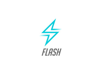 Flash Thunderbolt Energy Power Logo vector electricity battery