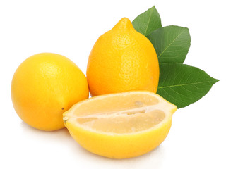 Lemons isolated on white background