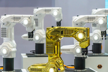 robot arm in factory