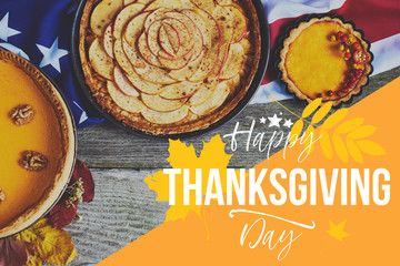 Autumn background. Homemade Pumpkin Pie for Thanksgiving Ready to Eat. Copy space for text. Design mock up
