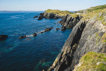 Fototapeta na wymiar The stone islands in Ireland