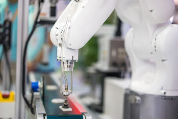 robot arm in factory