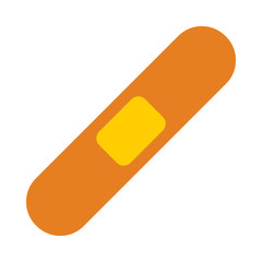 Bandage flat icon on isolated white transparent background.	