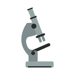 Microscope  flat icon on isolated white transparent background.	