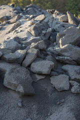 Kiesgrube Schotter Bitumen