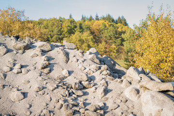 Kiesgrube Schotter Bitumen