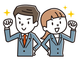 ガッツポーズ　男女