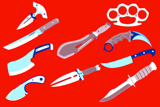 A bundle of knives