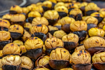 Roasting chestnuts in winter in Istanbul’s Istiklal Street