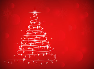Beautiful christmas tree With snowflakes in the Christmas season.
