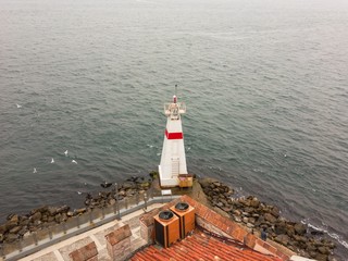lighthouse in the harbor