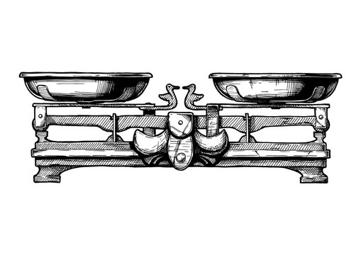 illustration of Roberval balance