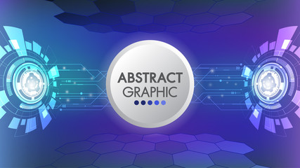 Abstract speed technology innovation design Sci-Fi Futuristic Glowing concept.Vitrual reality screen vector background.