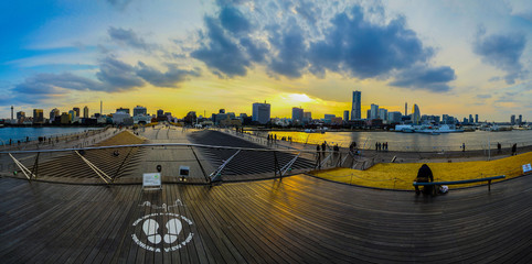 横浜大さん橋からの夕景
