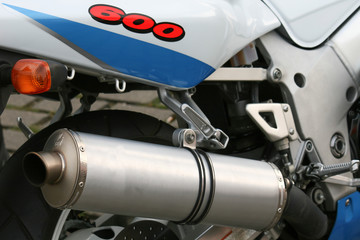Details eines Renn-Motorrads