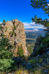 Fototapeta premium Mountain ridge with distant view