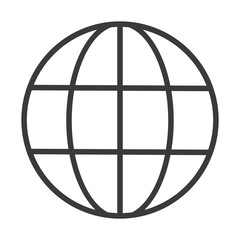 World Wide Web Vector Icon. Vector Line Logo illustration. Browser symbol