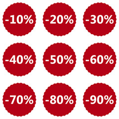 Sale banner template design, price tag icon. discount stickers with percentage