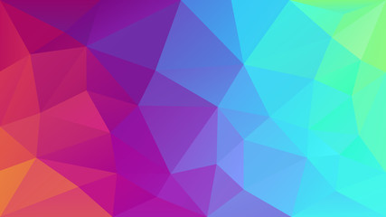 Obraz premium vector abstract irregular polygonal background - triangle low poly pattern - neon full color spectrum rainbow - holographic gradient