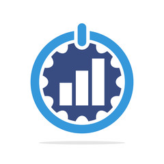 Vector icon illustration with the concept of support and control for industrial businesses