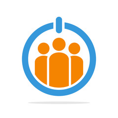 vector illustration icon with the concept of a support system for leadership control, community control