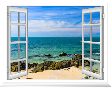 sea view open window