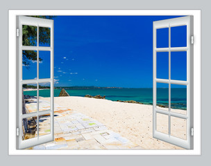 sea view open window
