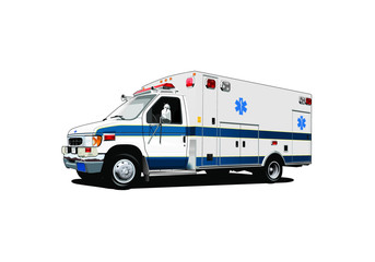 vector paramedic ambulance emergency medical vehicle  © Todd