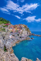  Manarola is a beautiful small town in the province of La Spezia, Liguria, north of Italy and one...
