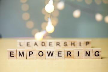 Leadership Empowering, Business Words Quotes Concept