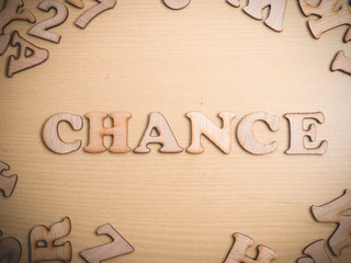 Chance. Words Typography Concept