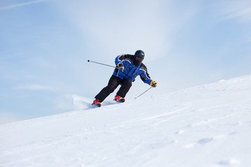 Naklejka na ściany i meble skier in mountains