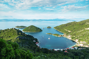 Fototapeta premium View at village Prozurska luka at island Mljet. Croatia