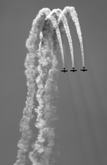 Three plane formation at air show